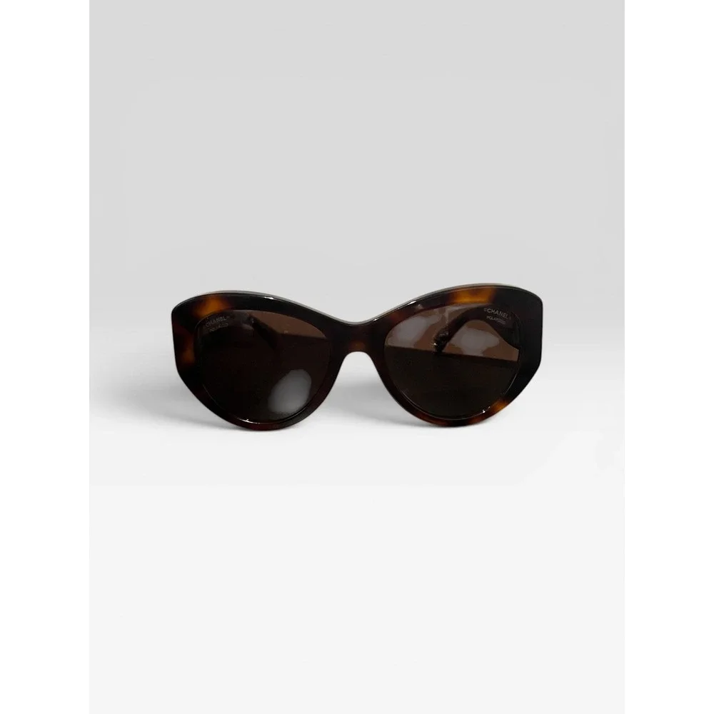 Chanel CH5492-A Polarized Butterfly Large CC Tortoise Sunglasses